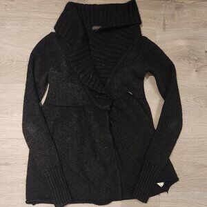 Women's Aritzia Kokomo Charcoal Knit Wrap Front Sweater XS